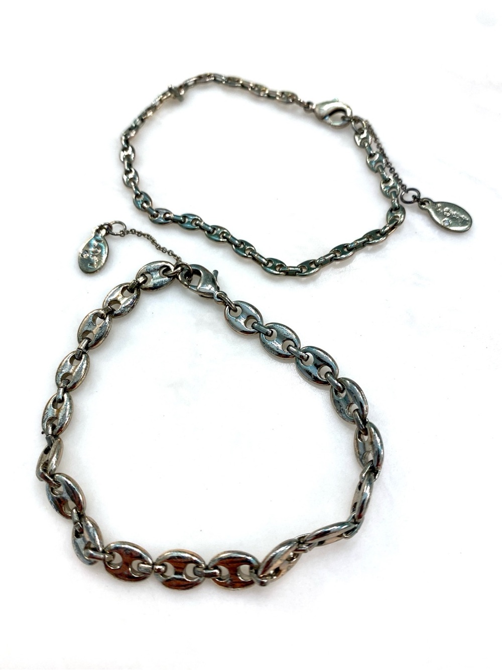 LOFT Polished Silver Link Bracelets Set